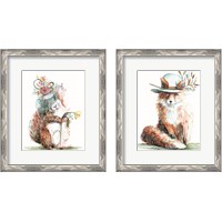 Framed 'Enchanted Animal 2 Piece Framed Art Print Set' border=
