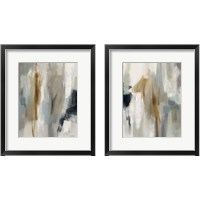 Framed 'Ethereal Sandy Beach 2 Piece Framed Art Print Set' border=