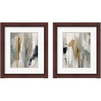 Framed 'Ethereal Sandy Beach 2 Piece Framed Art Print Set' border=