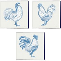 Framed 'Cottage Rooster 3 Piece Canvas Print Set' border=