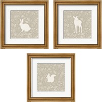 Framed 'Floral Animal 3 Piece Framed Art Print Set' border=