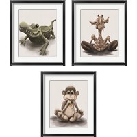 Framed Kids Animal 3 Piece Framed Art Print Set