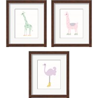 Framed Whimisical Animal 3 Piece Framed Art Print Set