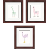Framed Whimisical Animal 3 Piece Framed Art Print Set