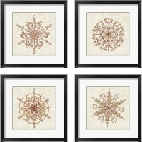 Framed Elegant Season Snowflake 4 Piece Framed Art Print Set