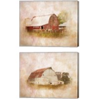 Framed 'Barn 2 Piece Canvas Print Set' border=