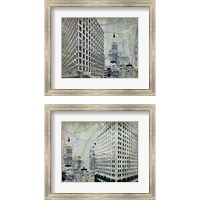 Framed 'Cityscape  2 Piece Framed Art Print Set' border=