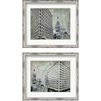 Framed 'Cityscape  2 Piece Framed Art Print Set' border=