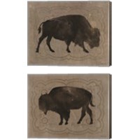 Framed 'Buffalo Impression 2 Piece Canvas Print Set' border=