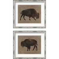 Framed 'Buffalo Impression 2 Piece Framed Art Print Set' border=