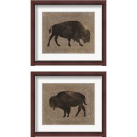 Framed 'Buffalo Impression 2 Piece Framed Art Print Set' border=