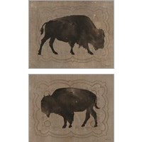 Framed 'Buffalo Impression 2 Piece Art Print Set' border=