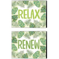 Framed 'Relax & Renew 2 Piece Canvas Print Set' border=