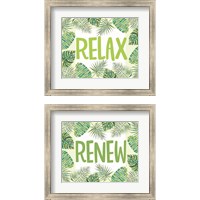 Framed 'Relax & Renew 2 Piece Framed Art Print Set' border=