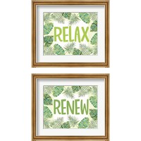 Framed 'Relax & Renew 2 Piece Framed Art Print Set' border=