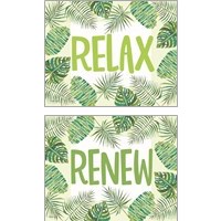 Framed 'Relax & Renew 2 Piece Art Print Set' border=