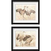 Framed 'Sandhill Cranes 2 Piece Framed Art Print Set' border=