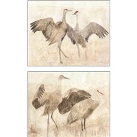 Framed Sandhill Cranes 2 Piece Art Print Set