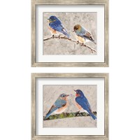 Framed 'Eastern Bluebirds 2 Piece Framed Art Print Set' border=