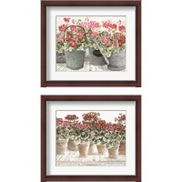 Framed Potted Geranium Mix 2 Piece Framed Art Print Set