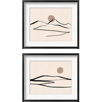 Framed 'Linear Landscape 2 Piece Framed Art Print Set' border=