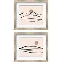 Framed 'Linear Landscape 2 Piece Framed Art Print Set' border=