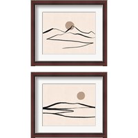 Framed 'Linear Landscape 2 Piece Framed Art Print Set' border=