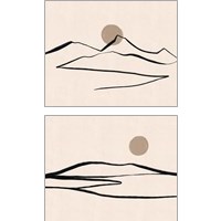 Framed Linear Landscape 2 Piece Art Print Set