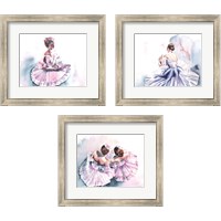 Framed 'Ballet 3 Piece Framed Art Print Set' border=