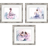 Framed 'Ballet 3 Piece Framed Art Print Set' border=