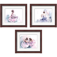 Framed 'Ballet 3 Piece Framed Art Print Set' border=