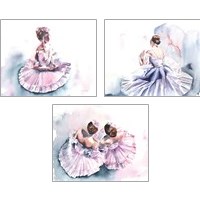 Framed 'Ballet 3 Piece Art Print Set' border=