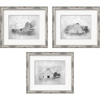 Framed 'Barn 3 Piece Framed Art Print Set' border=