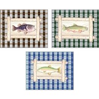 Framed 'Framed Lake Fish 3 Piece Art Print Set' border=