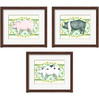 Framed Piggy Wiggy 3 Piece Framed Art Print Set