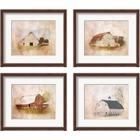 Framed 'Barn 4 Piece Framed Art Print Set' border=