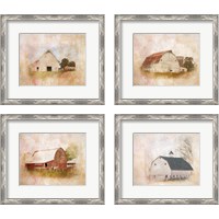 Framed 'Barn 4 Piece Framed Art Print Set' border=