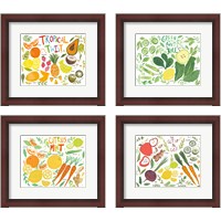 Framed 'Fruity Smoothie 4 Piece Framed Art Print Set' border=