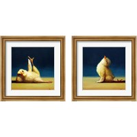 Framed 'Yoga Chick 2 Piece Framed Art Print Set' border=