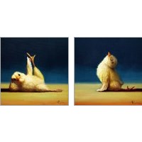 Framed 'Yoga Chick 2 Piece Art Print Set' border=