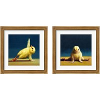 Framed 'Yoga Chick 2 Piece Framed Art Print Set' border=