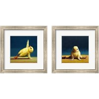 Framed 'Yoga Chick 2 Piece Framed Art Print Set' border=