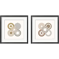 Framed 'Deco Retro earth 2 Piece Framed Art Print Set' border=