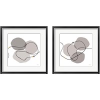 Framed 'Sinuous Trajectory grey 2 Piece Framed Art Print Set' border=