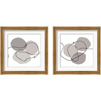 Framed 'Sinuous Trajectory grey 2 Piece Framed Art Print Set' border=