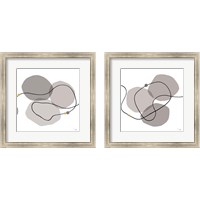 Framed Sinuous Trajectory grey 2 Piece Framed Art Print Set