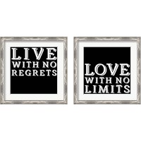 Framed 'In Black & White Sentiment 2 Piece Framed Art Print Set' border=