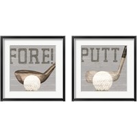 Framed 'Golf Days 2 Piece Framed Art Print Set' border=
