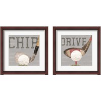 Framed 'Golf Days 2 Piece Framed Art Print Set' border=