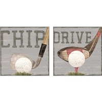 Framed 'Golf Days 2 Piece Art Print Set' border=